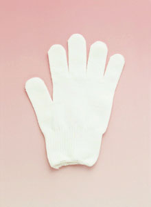 [018] 綿のびのび手袋 晒 子供・婦人用
