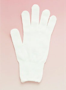 [015] 綿のびのび手袋 晒 紳士用
